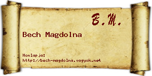 Bech Magdolna névjegykártya