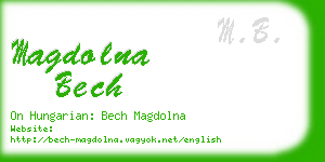 magdolna bech business card
